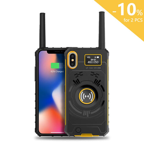 iRaddy GM-series 3-in-1 UHF Phone Case Two-way Radio Rechargeable Extended Battery Anti-drop Cell for iPhone