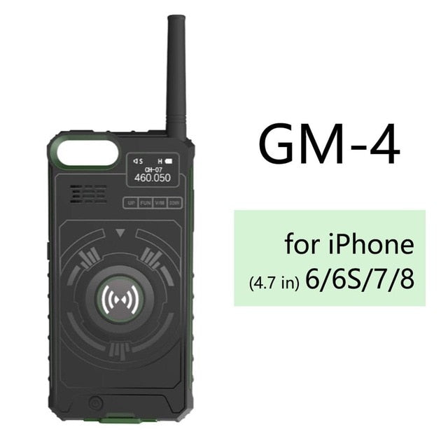 iRaddy GM-series 3-in-1 UHF Phone Case Two-way Radio Rechargeable Extended Battery Anti-drop Cell for iPhone
