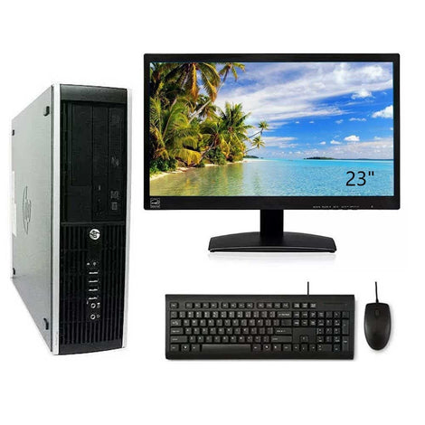 HP Elite 8300 SFF cheap full desktop computer i7 - 3770 GHz | 8GB RAM | 500HDD | DVD | WIFI | WIN 10 PRO + TFT 23"