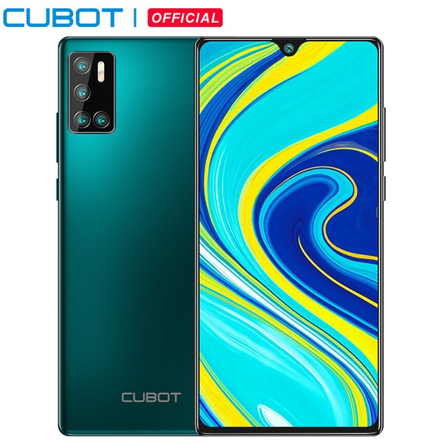 Cubot P40 Rear Quad Camera 20MP Selfie Smartphone NFC 4GB+128GB 6.2 Inch 4200mAh Android 10 Dual SIM Card mobile phone 4G LTE