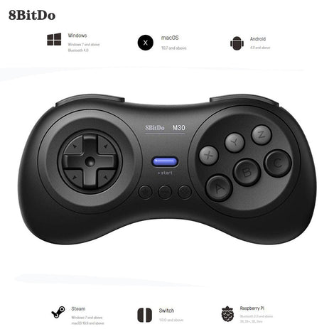 WUIYBN 8BitDo M30 Bluetooth Gamepad Wireless Controller Joystick For Nintendo Switch PC, macOS and Android