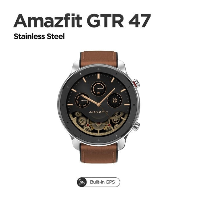 Global Version Amazfit GTR 47mm Smart Watch 5ATM New Smartwatch Long Battery Music Control For Android IOS Phone