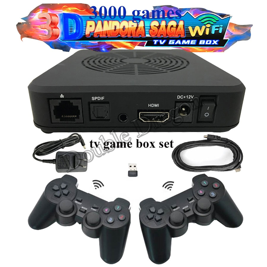 Pandora Saga Retro TV Video Game Console 3000 Games Gamebox USB Gamepad Controller Set 2players window/android/xbox/ps3 platform