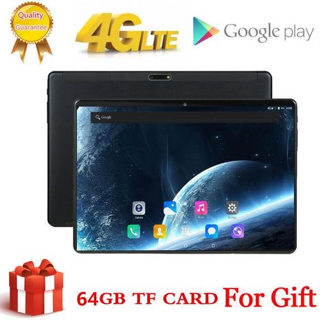 10 Inch Tablet Pc Octa Core 3GB+64GB ( 32GB +64GB Card ) 4G LteTab Phone GPS Bluetooth Android Tablet 2.4G+5G WIFI 1920x1200