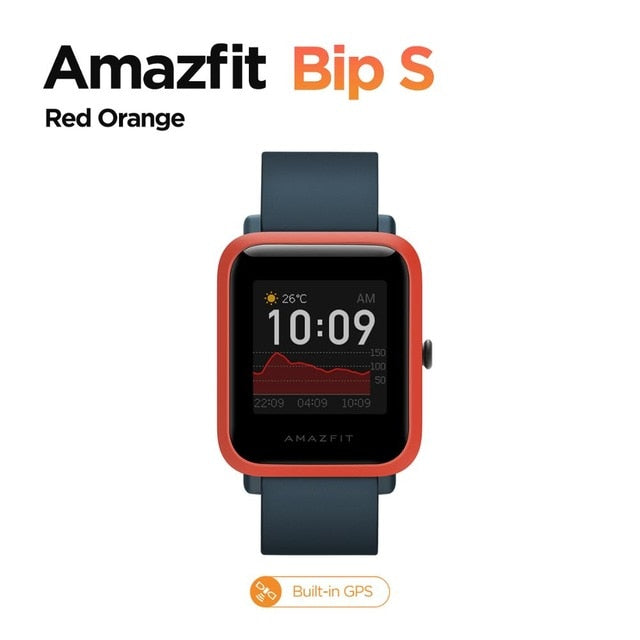In Stock 2020 Global Amazfit Bip S Smartwatch 5ATM waterproof built in GPS GLONASS Bluetooth Smart Watch for Android iOS Phone