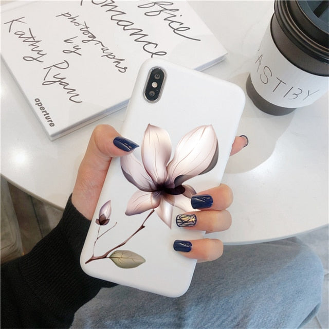 Fruit Flower Soft Phone Case For iPhone 7 Plus X XR XS Max 6 6S 7 8 Plus 5 5S SE 2020 Back Cover For iPhone 12 11 Pro Max Funda