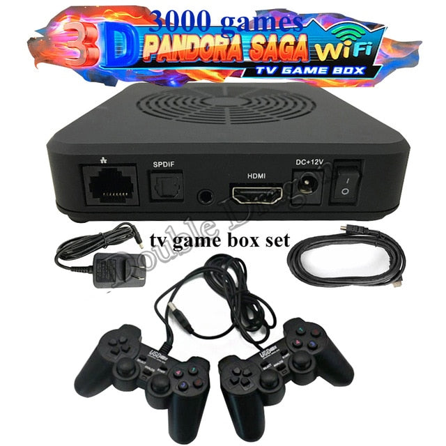 Pandora Saga Retro TV Video Game Console 3000 Games Gamebox USB Gamepad Controller Set 2players window/android/xbox/ps3 platform