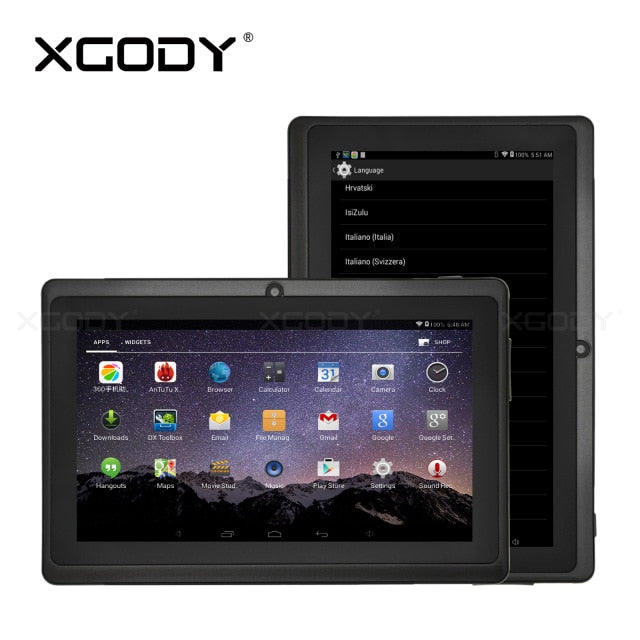 7 inch touch tablet android Pc Android 8.1 Quad Core Wifi Tablet 1 GB + 16 GB dual TF 2.5D HD screen