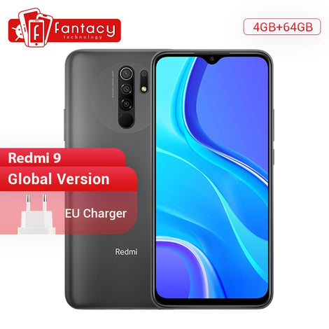 Global Version Xiaomi Redmi 9 Mobile Phones Helio G80 32/64GB 6.53” FHD+ Screen 13MP AI Quad Cams Smartphone 5020mAh