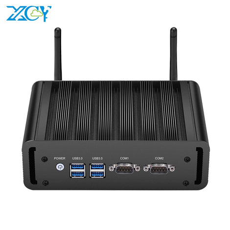 XCY X31G Fanless Mini PC i5 5200U 8GB RAM 128GB SSD 2x RS232 Serial Ports Dual NIC HDMI VGA 4xUSB3.0 WiFi Windows Linux Ubuntu