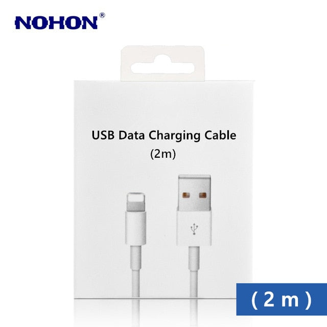 1m 2m Original USB Data Sync Charging Cable for iPhone 7 8 Plus 6 6S PLUS X XS Max XR 5 5S 5C SE Fast Charger Mobile Phone Cable