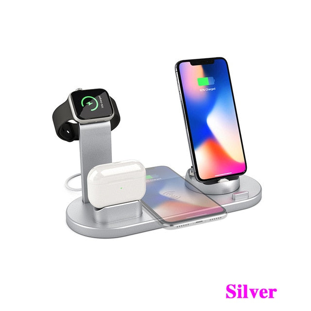 10W Qi Wireless Charger Dock Station 4 in 1 Wireless Charging Wireless Chargers Phone Carregadores Sem Fio Cargador Inalambrico