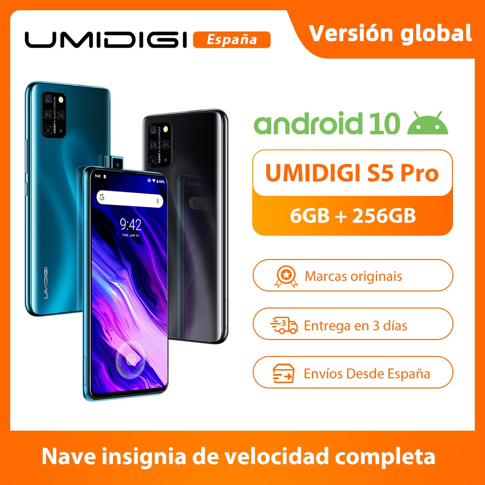 UMIDIGI S5 Pro Helio G90T Gaming Processor 6GB 256GB Smartphone FHD+ AMOLED In-screen Fingerprint Pop-up Selfie Camera 4680mAh