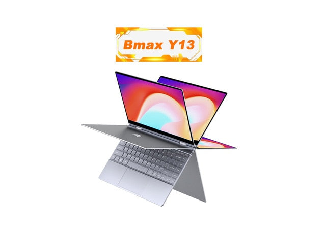 Bmax Y13 Laptop 360° Rotating 13.3 inch Windows 10 8GB RAM 256GB SSD 1920*1080 IPS touch screen Intel Celeron N4120 notebook