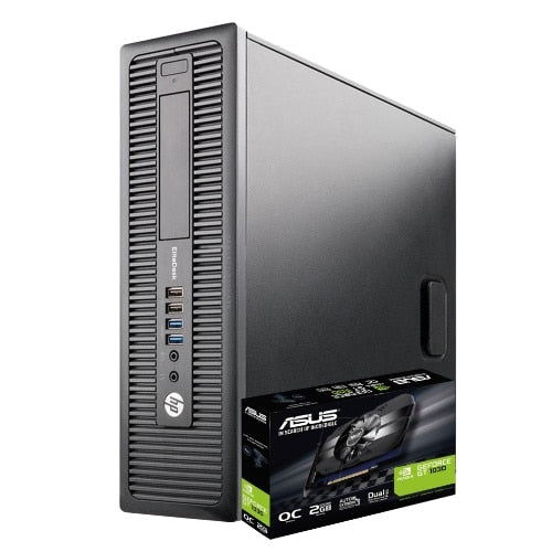 PC GAMING - HP 800 G1 SFF i5 - 4570 GHz | 16GB RAM | 240SSD + 500HDD | DVD | WIN 10 PRO | GT 1030 SL 2GB