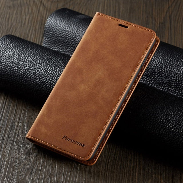 Magnetic Leather Case For iPhone 12 Mini 11 Pro XS Max XR 7 8 6 6s Plus 5s SE Luxury Wallet Flip Cards Holder Stand Phone Cover