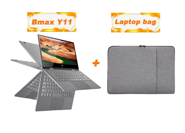 BMAX Y11 Laptop 11.6 Inch Quad Core N4120 1920*1080 IPS Screen 8GB LPDDR4 RAM 256GB SSD ROM Notebook Windows10  System