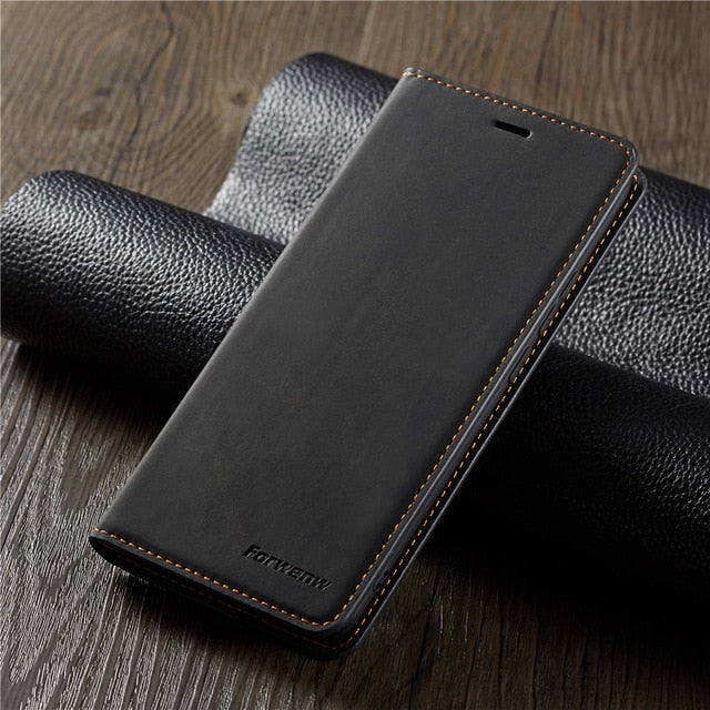 Luxury Magnet Leather Flip phone Case for iPhone Xs Xr X R 11 12 Mini pro Max 8 7 6 6s Plus 5 S se 2020 Wallet Card Holder Cover