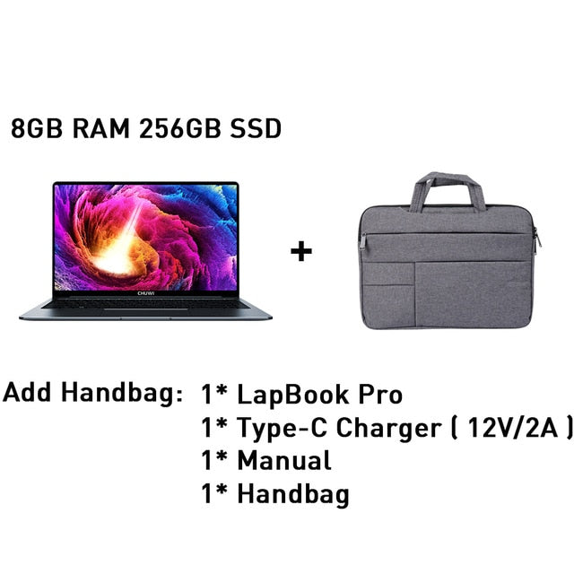 CHUWI LapBook Pro 14.1 Inch Intel Gemini-Lake N4100 Quad Core 8GB RAM 256GB SSD Windows 10  Laptop with Backlit Keyboard