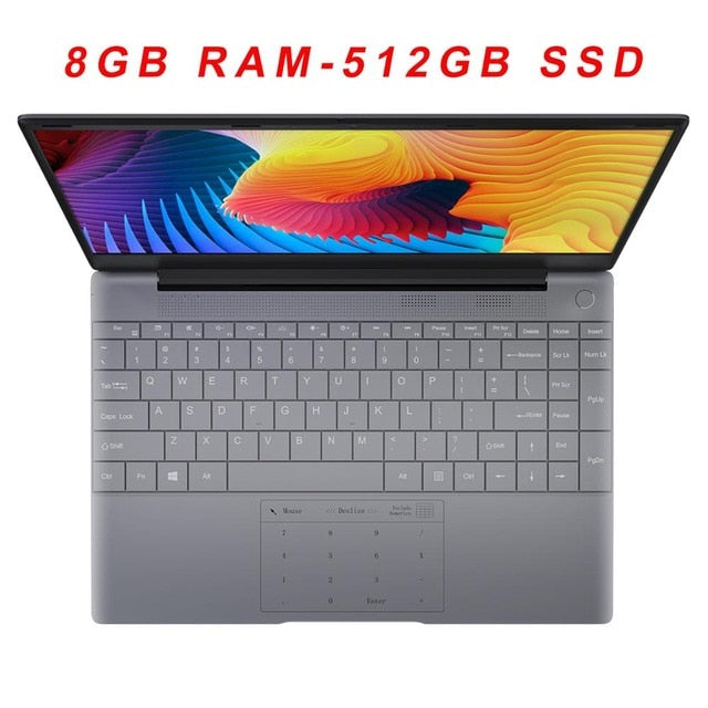 14.1 inch metal  IPS Screen 8GB RAM 128GB 256GB SSD Fingerprint Notebbok Full Size backlit laptop Windows 10 Office Game