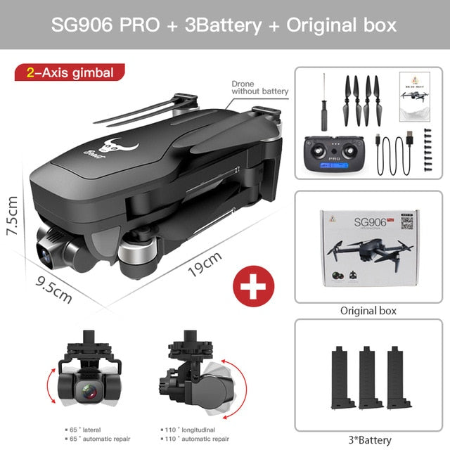ZLL SG906 Pro 2 Pro2 / SG906 GPS Drone with Wifi 4K Camera Three-Axis Anti-Shake Gimbal Brushless Professional Quadcopter Dron