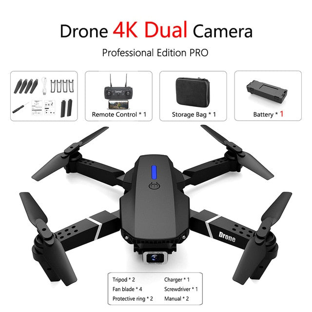 Fold FPV Drone Quadcopter with Camera Dron Professional 4K Drone Height Hold Drone 4K Dual Camera Drones Quadrocopter Toy