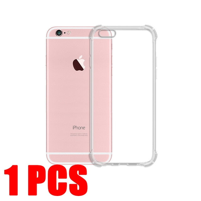 Super Shockproof Clear Soft Case for iPhone 5 5S 6 7 8 Plus 6SPlus 8Plus X XR XS 11 Pro MAX Silicon Luxury Cell Phone Back Cover
