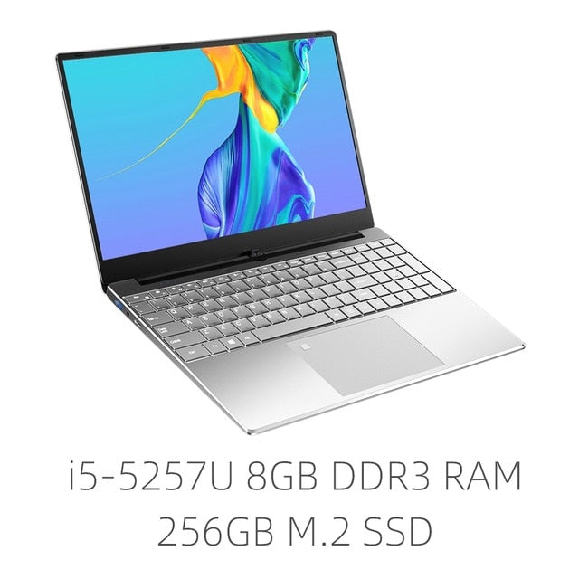 KUU K1 15.6Inch For Intel i5-5257U 3.10GHz Gaming laptop 512GB SSD IPS Screen Keyboard Backlight Fingerprint Unlock Notebook