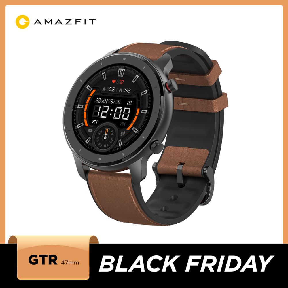 Global Version Amazfit GTR 47mm Smart Watch 5ATM New Smartwatch Long Battery Music Control For Android IOS Phone