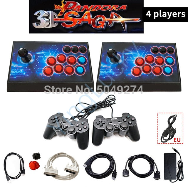 2020 new Pandora saga 3D 4188 In 1 Arcade console Online Connection WIFI download games Support 3P 4P Gamepad