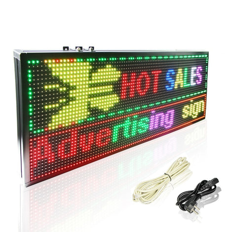 39 x14 inches P10 RGB Full Color Led Graphic Showing Advertising Board/ Digital Writing Shop OPEN Sign