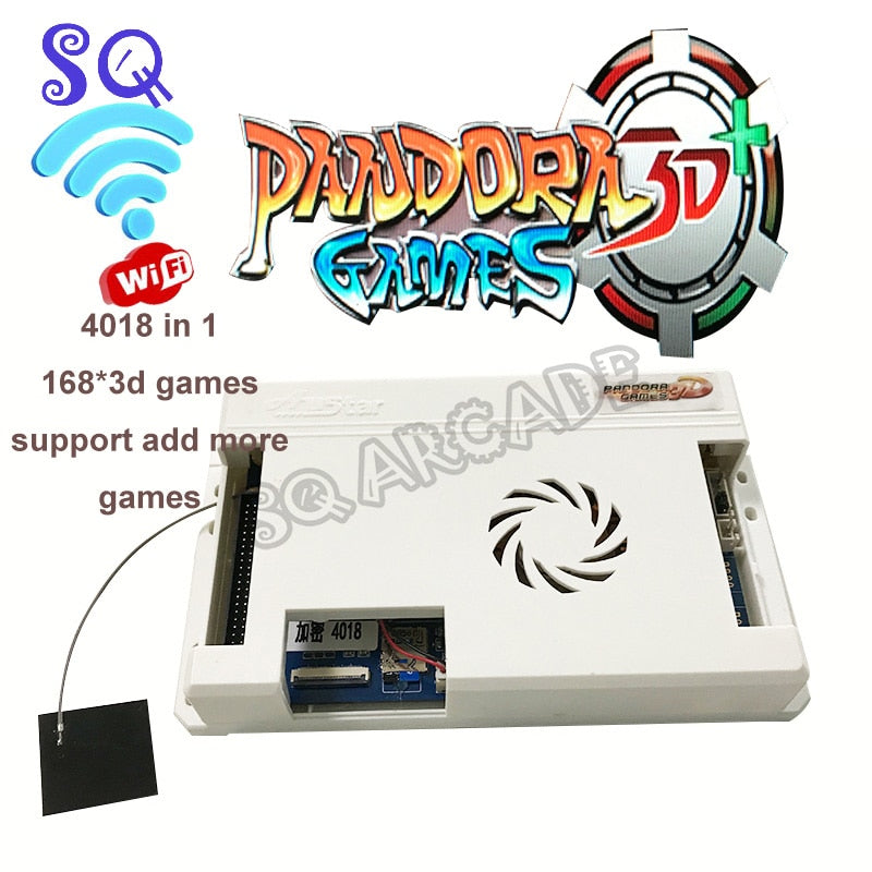 New Pandora 3D Games Box WIFI Version 4018 in 1 Arcade PCB Motherboard 168*3D Add Save Search Game Function for Retro Console