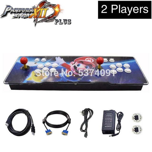 Pandora Saga Box 12 Plus 3188 in 1 Save Function Multiplayer Joysticks Retro Arcade 3D Game Console Cabinet Support 4 Players