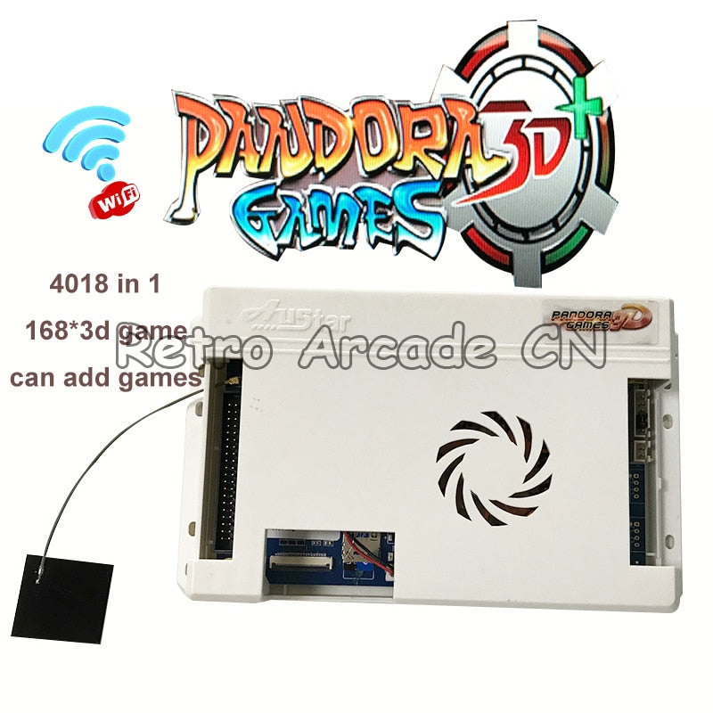 4018 in 1 Arcade Game Board Pandora Box 168 3d Retro Console Cabinet Accessories HD Video WIFI Online Download Games Free Ship