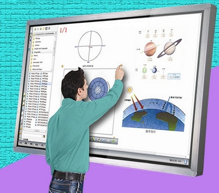 55 inch wall mounted kiosk HD LCD touch all in one TV computer signage kiosk Electronic whiteboard