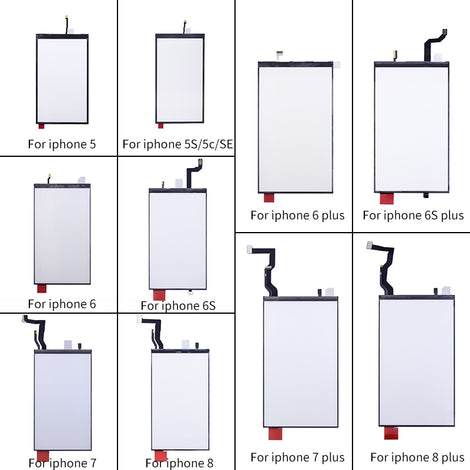 LCD Display Backlight Film For iPhone 5 5S 5C SE 6 6P 6S 6SP 7 7P 8 8P High Quality Backlight Back light Film For iphone 5 5s 6s